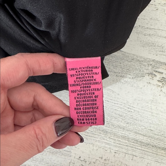 Betsey Johnson Black & White Collar Dress with Rhinestone/Pearls Accents - Sz 10 - Picture 9 of 11